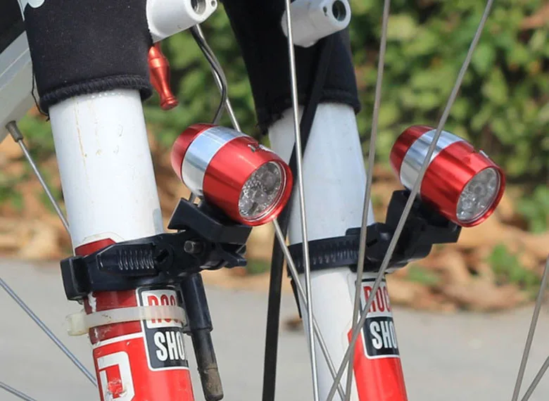 Оптовая продажа 200 шт./лот велосипедные Рули светодиодная подсветка передняя