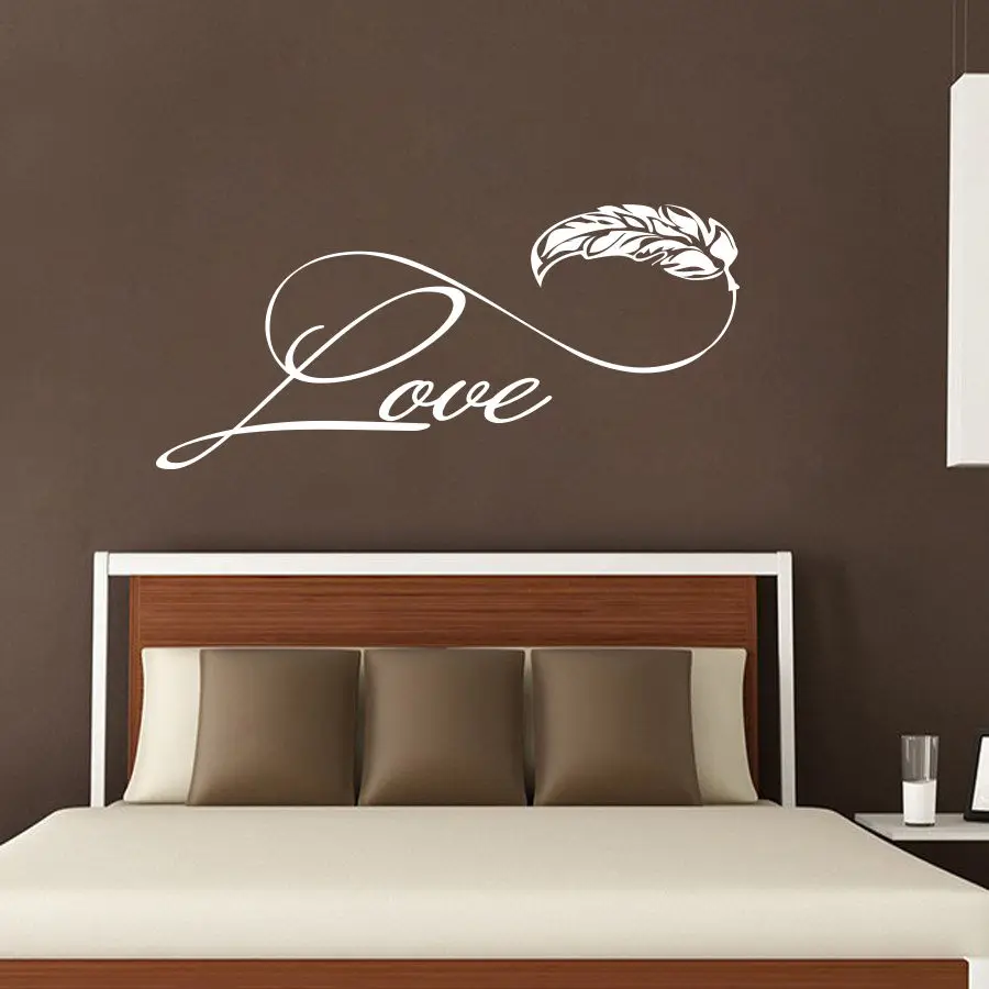 

Love Wall Decals Vinyl Family Love Wall Sticker Boho Infinity Sign Wall Art Decal Removable Bedroom Living Room Wallpaper AY393