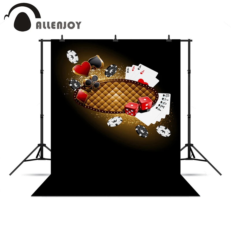 Allenjoy фото фон блестящие чипы кубик Покер Казино Фотофон Рождество фоны для