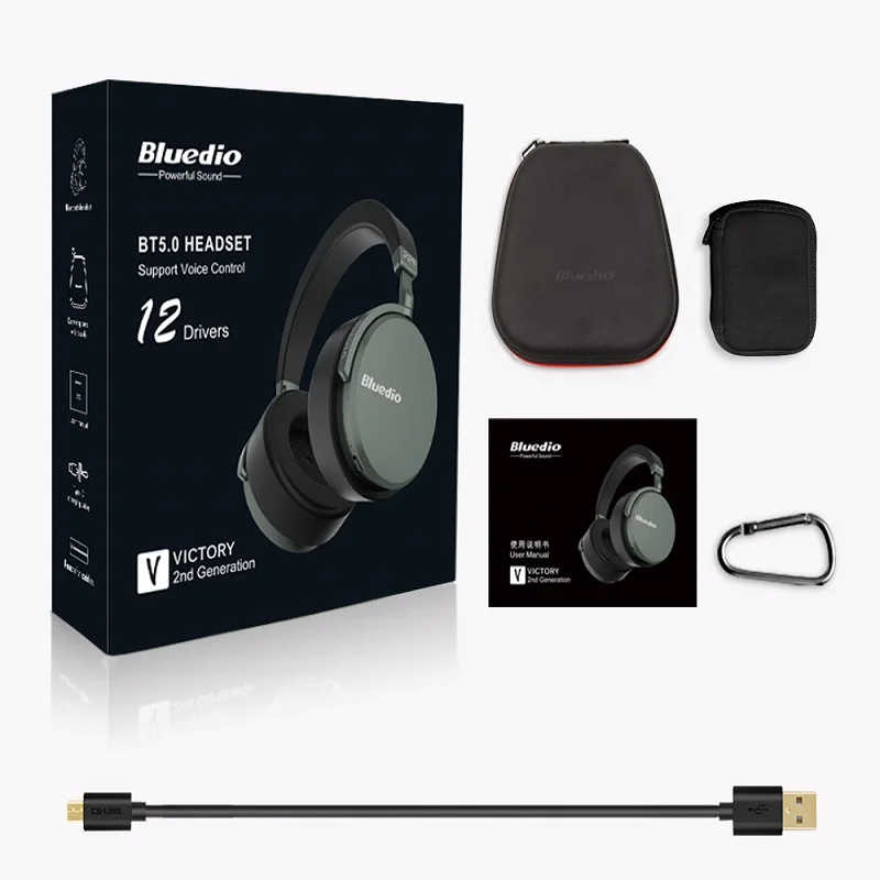 Беспроводные Bluetooth наушники Bluedio V2 Hi Fi гарнитура с микрофоном для звонков и