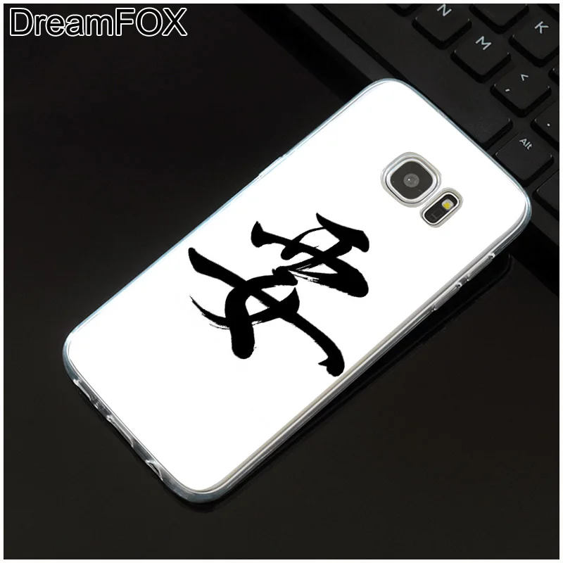DREAMFOX M071 Chinese Letter Soft TPU Silicone Cover Case For Samsung Galaxy S5 S6 S7 S8 S9 S10 5G S10E Lite Edge Plus |