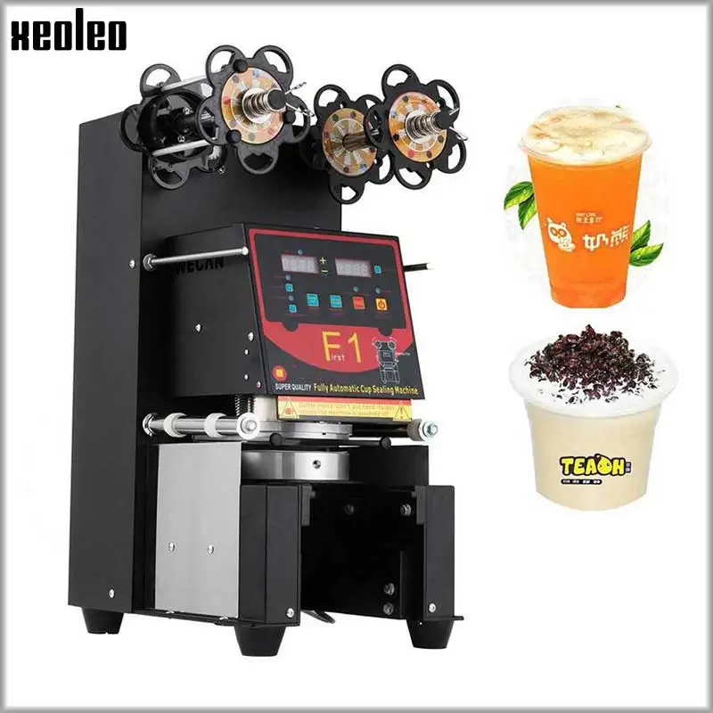 Xeoleo Full Automatic Cup sealing machine Bubble tea machine Cup sealer For 90/95/98/120mm PP/PET/Paper/PLA Cups Customerzid