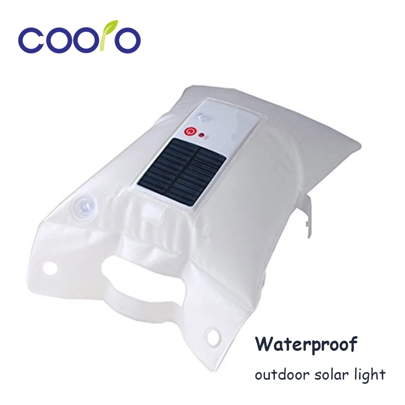 Водонепроницаемый надувной светодиодный солнечный свет складной воздушный