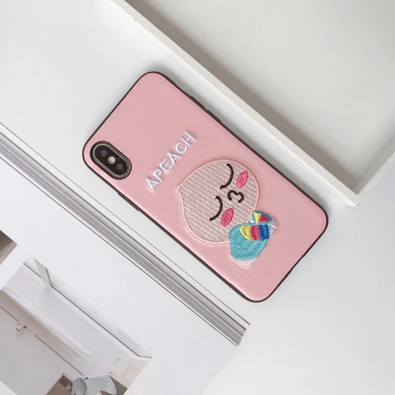 Новый милый Вышитый Чехол для телефона Apple iPhone 6 7 8 6S 6SPlus 7Plus 8Plus X | Мобильные