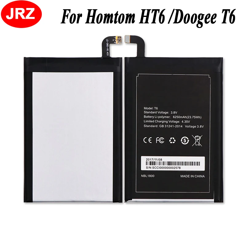 Для смартфонов с аккумулятором HT6 6250 мА · ч новая модель для и DOOGEE T6|battery for|akku