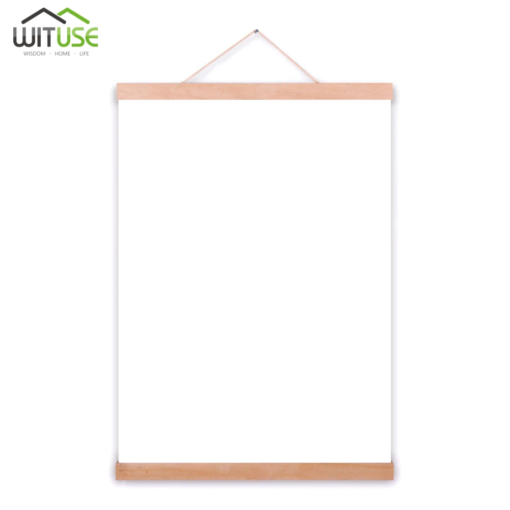 Ramin Wood Frame Магнитная деревянная вешалка, рамка для плаката, подвесная, напечатанная, настенная, для домашнего декора, Подвески "сделай сам", вешалка из тика, картина, холст, плакат, фоторамка - Цвет: Ramin Wood Frame
