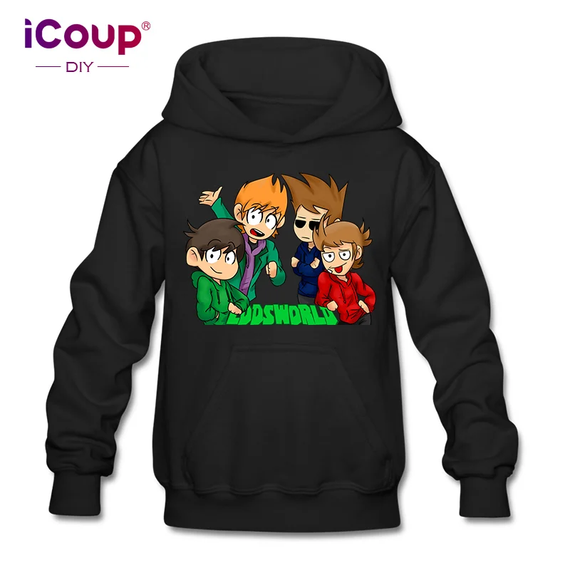 Детские толстовки iCoup Eddsworld EW из 100% хлопка для 12 18 лет|Мужские и свитшоты| |