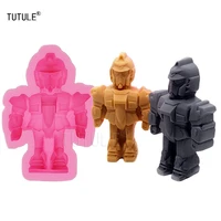 gadgets 3d robot flexible silicone soap cake molds pudding cupcake baking tools suppliessilicone for fondant polymer clay molds