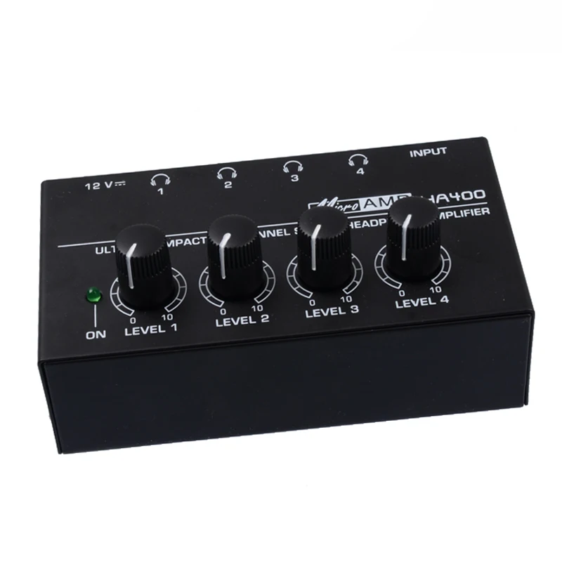 Черный цвет слоновой кости ультра 4 канала стерео наушники HA400 усилитель Microamp с