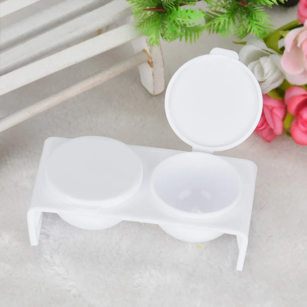 Новинка 1 шт. белая пластиковая ручка для мытья ногтей чашка двойная крышка