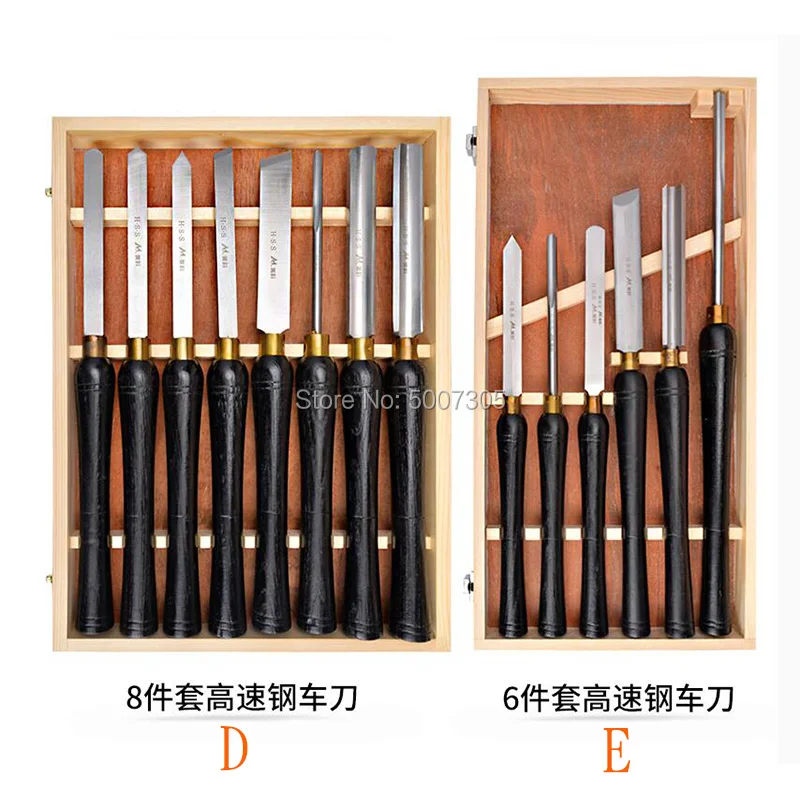 

1 set of woodworking turning tool set HSS high speed steel semicircle knife hand-held wooden turning tool extended lathe tool se
