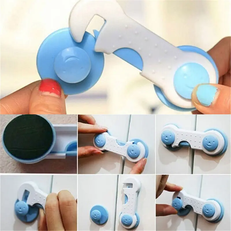 

2Pcs Plastic Door Cabinet Baby Lock Baby Safety Lock Baby Security Locks Bebe Children Safety Child Lock