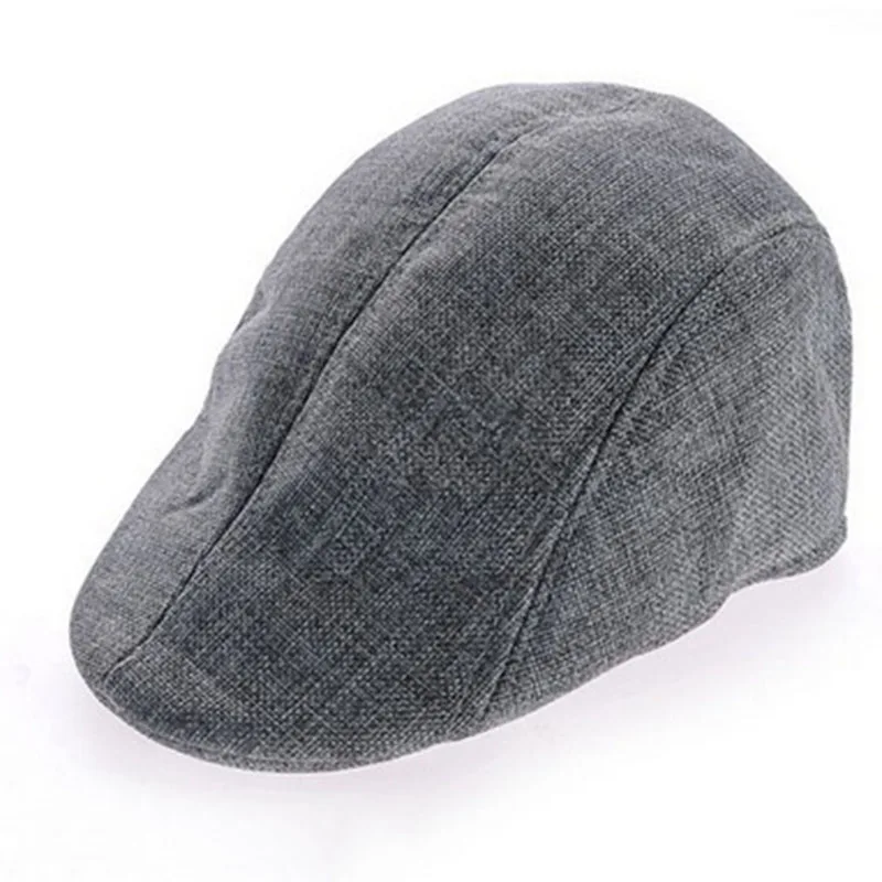 Женские и мужские береты летние Винтажные льняные шапки на плоской подошве для