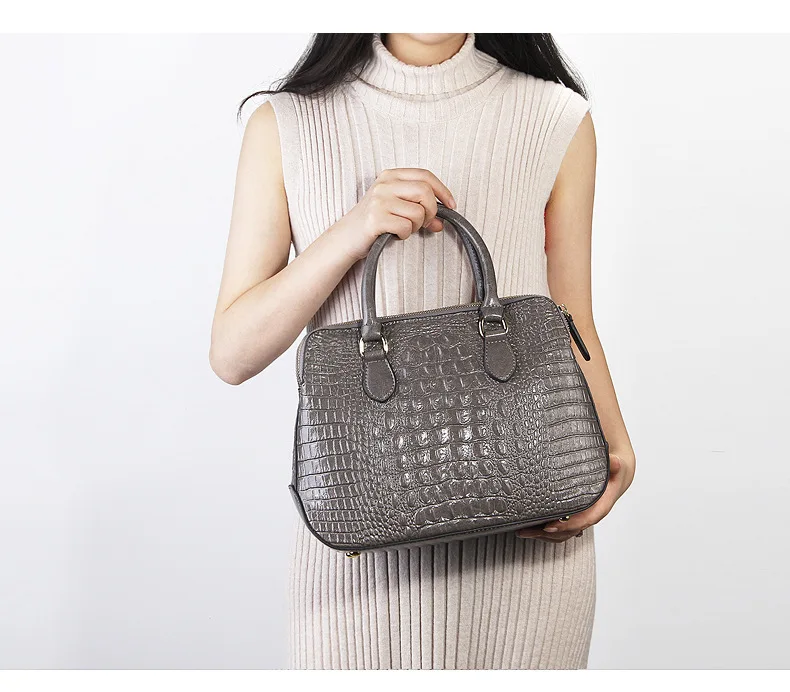 Fashion genuine Leather Women bag Crocodile Pattern Messenger bags ladies Purse female totes bag Handbag Leisure Tote Sac A Main