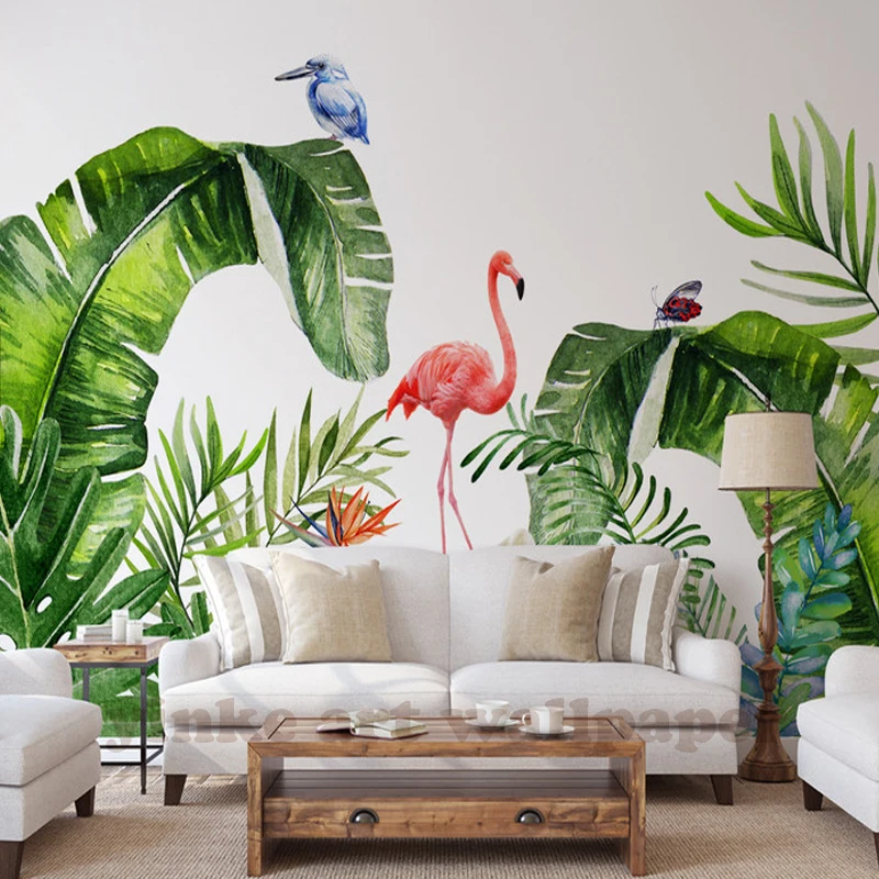 Фотообои на заказ фрески 3D Северная Европа Тропическое растение фотообои