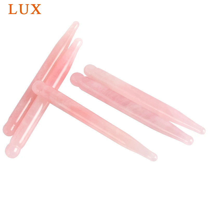 Натуральная роза quartzs палочка для лечения тела Gua Sha point stick reiki лечебный камень