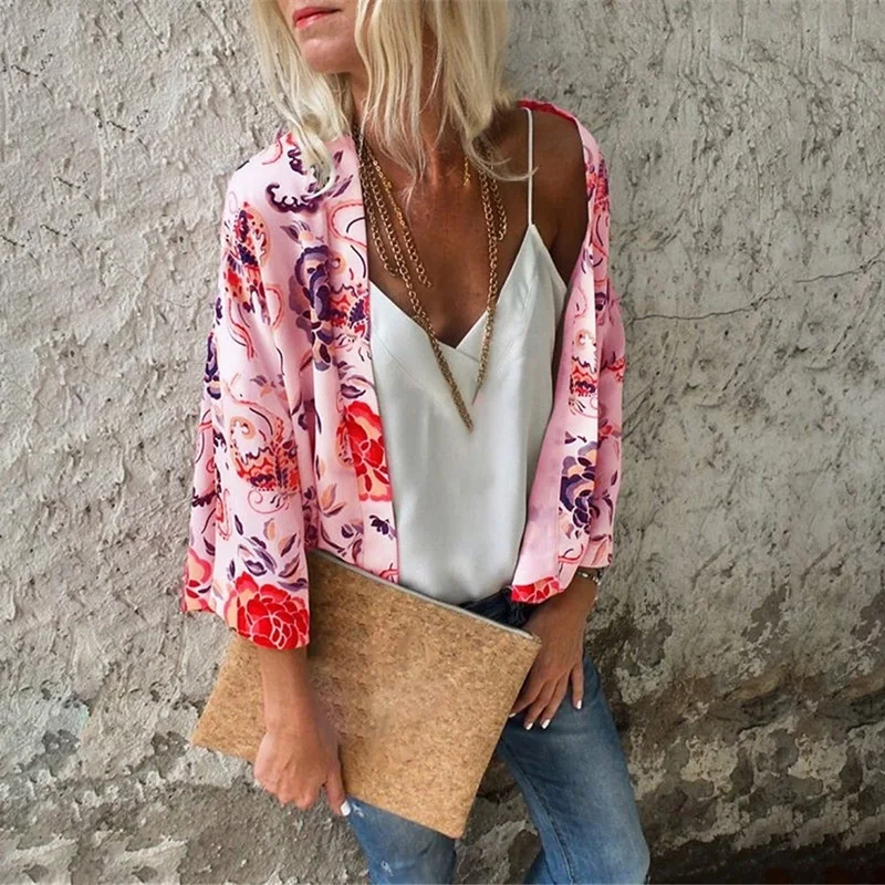 Женские топы женские вечерние летние открытые модные с цветочным принтом Boho