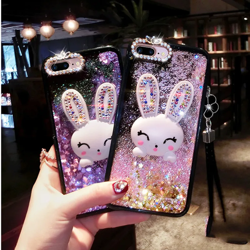 Guties Блестящий с жидкостью зыбучий песок Алмазный чехол для телефона iPhone 6 6S 7 8 Plus X