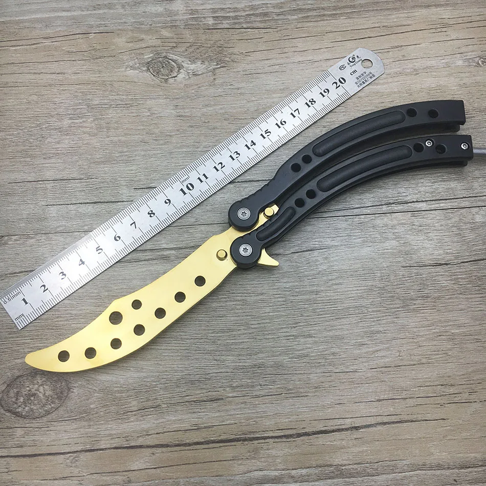 CS GO бабочка в ноже Karambit нож практика складной нож бабочка тренажер игра нож тупое лезвие без края инструмент