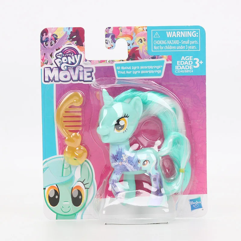 Игрушки My Little Pony, коллекционные экшен-фигурки из ПВХ, персонажи мультсериала «Дружба — это чудо» — пони Радуга Дэш, Пинки Пай, Лира Хартстрингс, Рарити - Цвет: green yellow comb