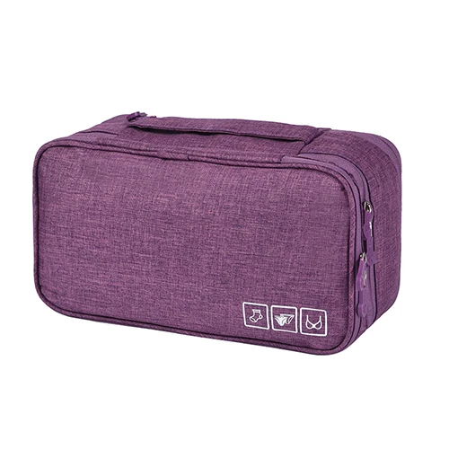 B Purple Bra Bag Дорожный костюм чехол сумка для хранения шкаф Органайзер кабель провод сумка косметический набор Чехол Нижнее белье обувь на молнии сумка багаж аксессуары - Цвет: B Purple Bra Bag