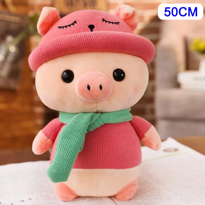 50CM pink Плюшевые игрушки Очаровательная поросенок плюшевая кукла мягкая поросенок куклы домашний Декор подарок HFing - Цвет: 50CM pink