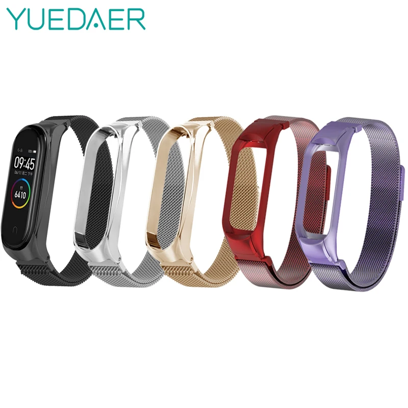 Mi Band 3 4 металлический ремешок для Xiaomi mi Band 4 mi Band 3 mi lanese магнитный браслет для mi Band 4 Замена