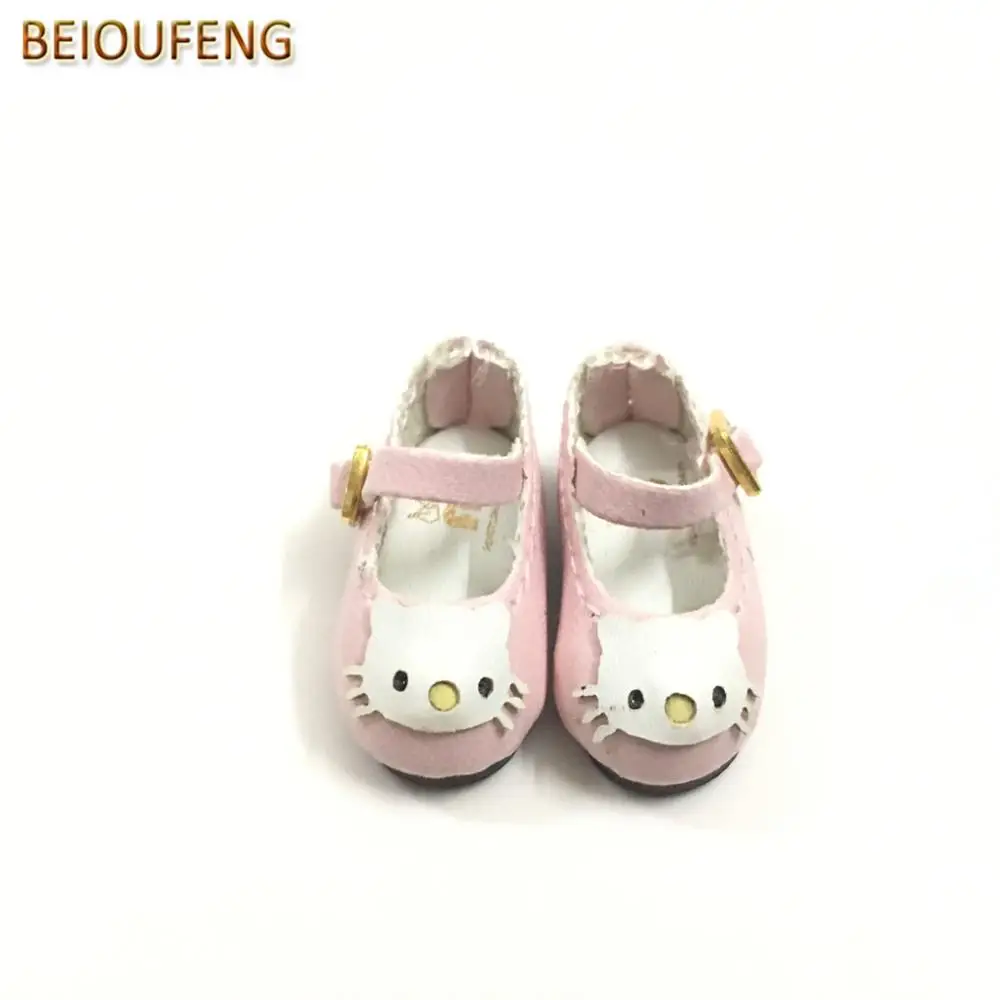 BEIOUFENG 2,7 см кукольная обувь для Blythe кукольная игрушка, 1/6 BJD кукольная обувь с бантом Kitty игрушки сапоги для кукол аксессуары 2 пары