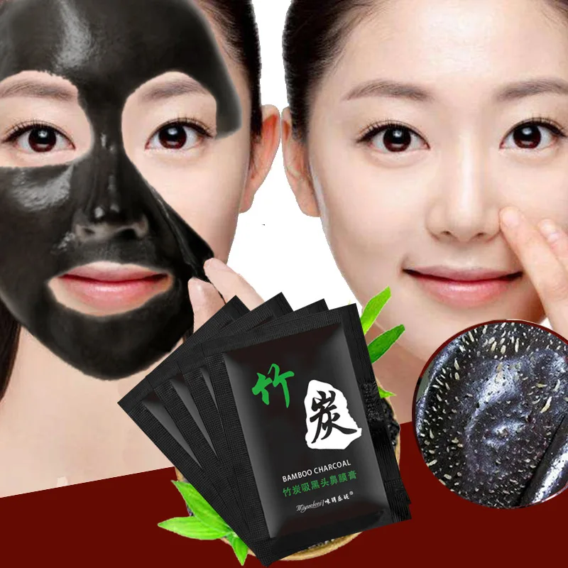 Bamboo charcoal Горячие бамбуковые угли для удаления черных точек лица глубокие маски очищающие отшелушивающие черные Nud Facail маски для лица - Цвет: Bamboo charcoal