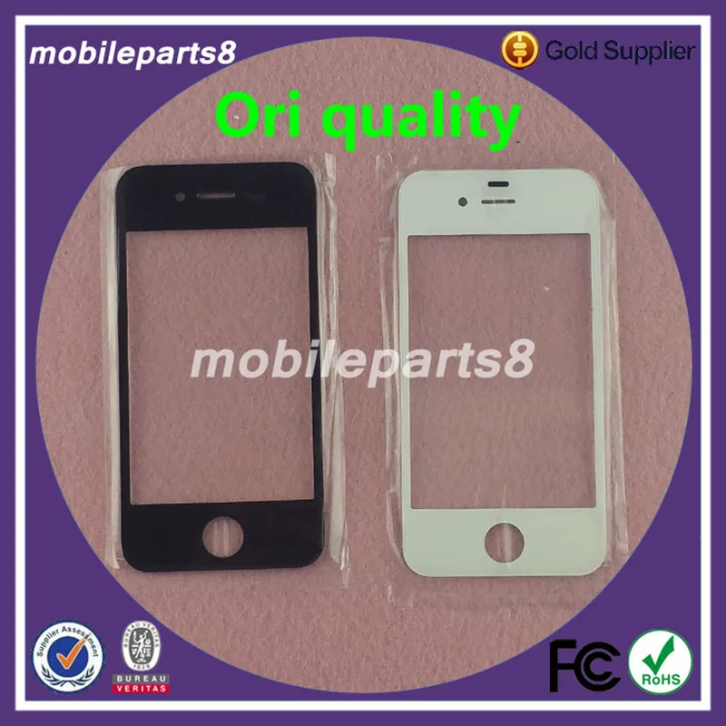 Стекло для сенсорного экрана iPhone 4 и телефона внешнее стекло замены Черное