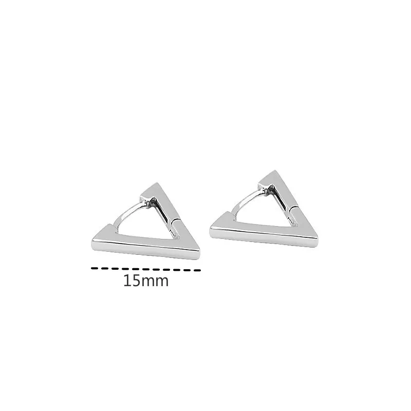 

Flyleaf Geometric Triangle Drop Earrings For Women Real 925 Sterling Silver Simple Earings Fashion Jewelry High Quality Ear Buck