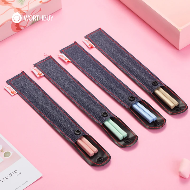 WORTHBUY китайские палочки для еды портативные желтые из нержавеющей стали 304 ручка