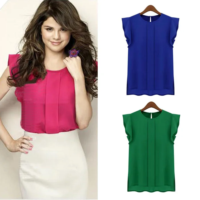 

Women Blouses 2018 Fashion Long Sleeve Round Collar Office Shirt Chiffon Blouse Shirt Casual Tops Plus Size Blusas Femininas