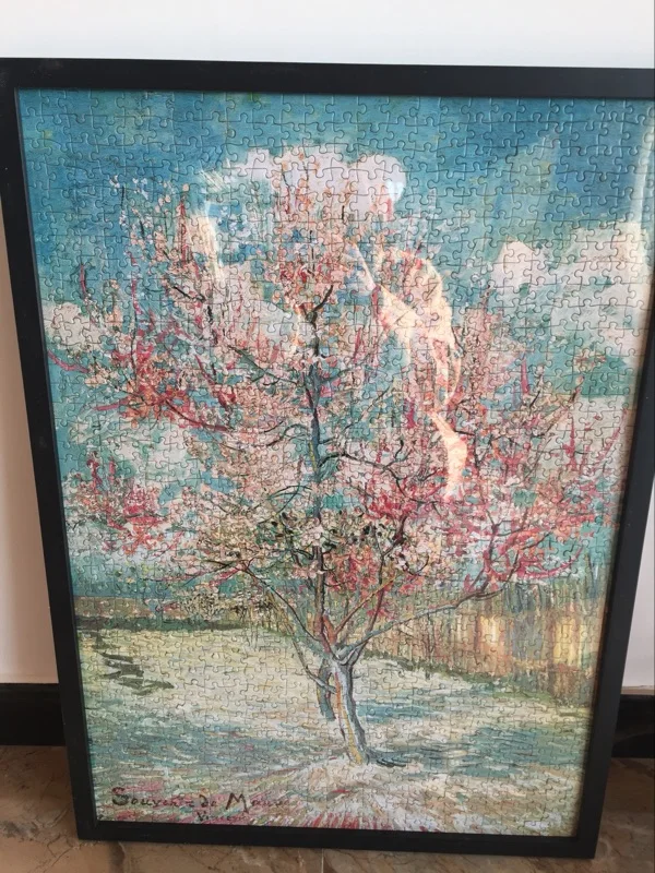 Картинка пазл розовое персиковое дерево в цветах 1000 шт.|puzzle van gogh|1000pcs puzzlepuzzle 1000pcs |