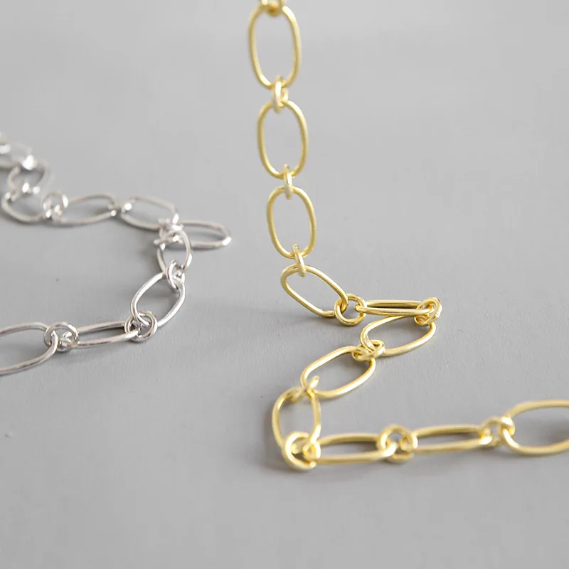

100% 925 Sterling Silver Choker Necklace Women Accessories, Minimalist Gold Color Neck Chain Chockers Necklaces Female Jewelry