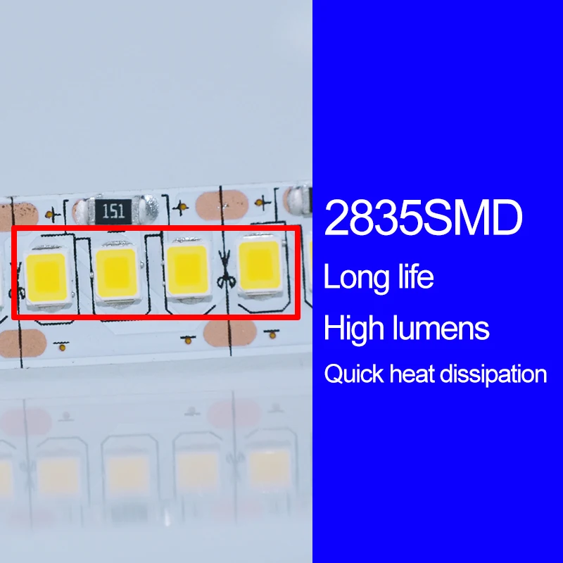 Высоколюменная Светодиодная лента ночные светильники 2835 SMD DC 12V 1200 LEDs/5 M