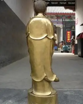 26 &quotКитайский Медь Южного Моря Лотос Гуань Инь гуань-Инь статуя Будды | Дом и сад