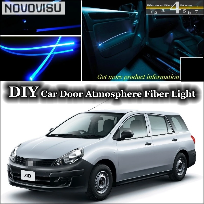 Освесветильник внутренней двери NOVOVISU для Nissan AD Van Y12|ambient light|light optic fiber bandinside lights |