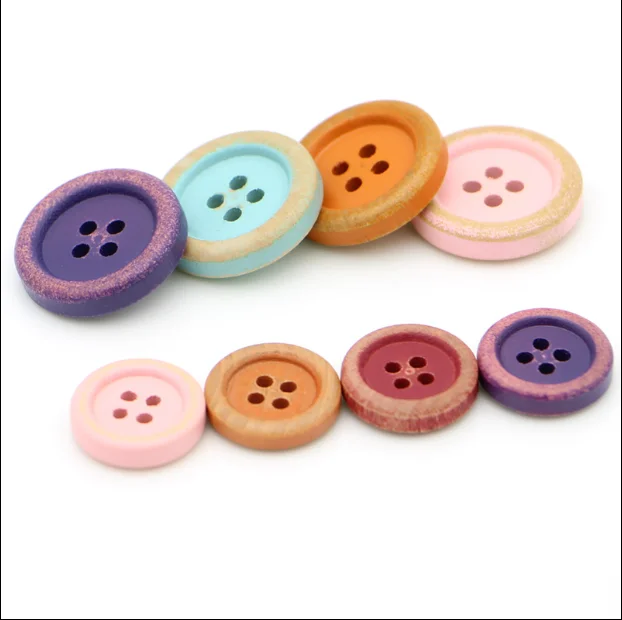 Детский свитер с четырехглазыми деревянными пуговицами круглый цвет детская