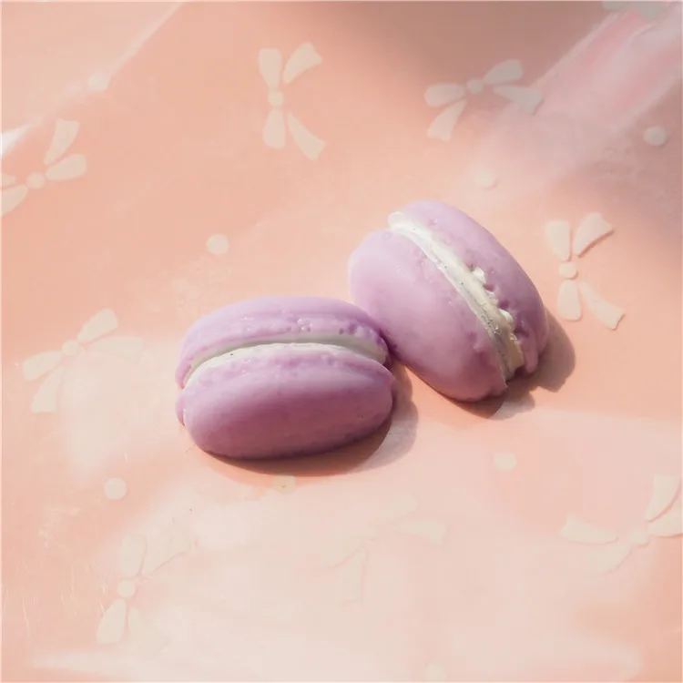 purple Resin Flatback Simulation Macaroon Cabochon For DIY Craft Accessories Mobile Phone Cover Decoration Key buckle Accessories - Цвет: purple