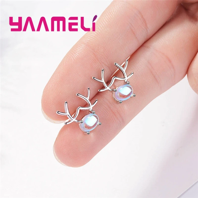 Великолепные и красивые блестящие рождественские серьги талисманы в форме лося