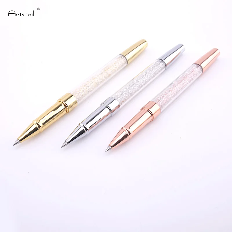 3 шт. Кристалл подпись ручка с бриллиантами цвета: золотистый серебристый