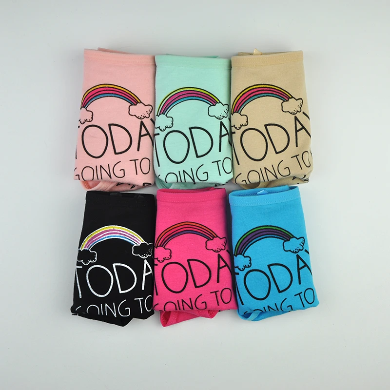 6 шт./партия женские хлопковые трусики с принтом|Женские трусики| |