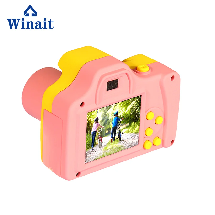 Winait MP1514 MINI милая розовая 16mp Детская цифровая видеокамера сделай сам линейка с