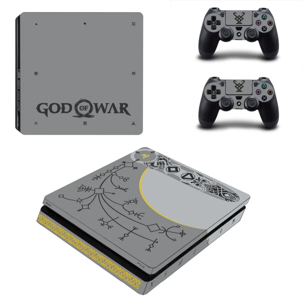 Наклейка God of War 4 PS4 Slim Skin Виниловая наклейка для консоли Dualshock Playstation и 2
