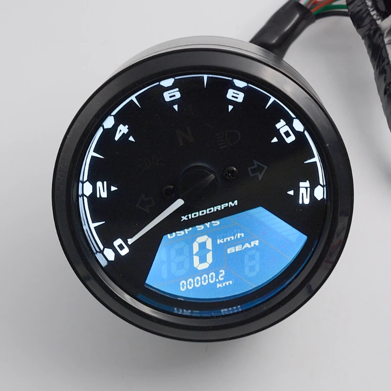 Универсальный цифровой спидометр для мотоцикла с ЖК подсветкой одометр тахометр