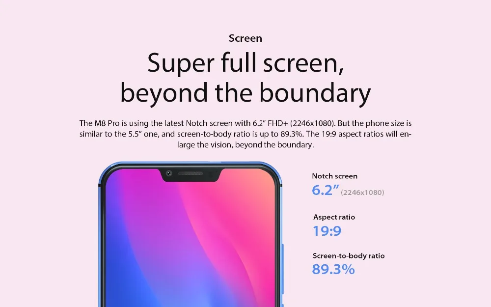 Vernee M8 Pro Нотч Экран Android 8,1 мобильный телефон 6," Octa Core AI Камера 6 ГБ+ 6 4G B 4100 мАч Беспроводной зарядки NFC Смартфон 4G
