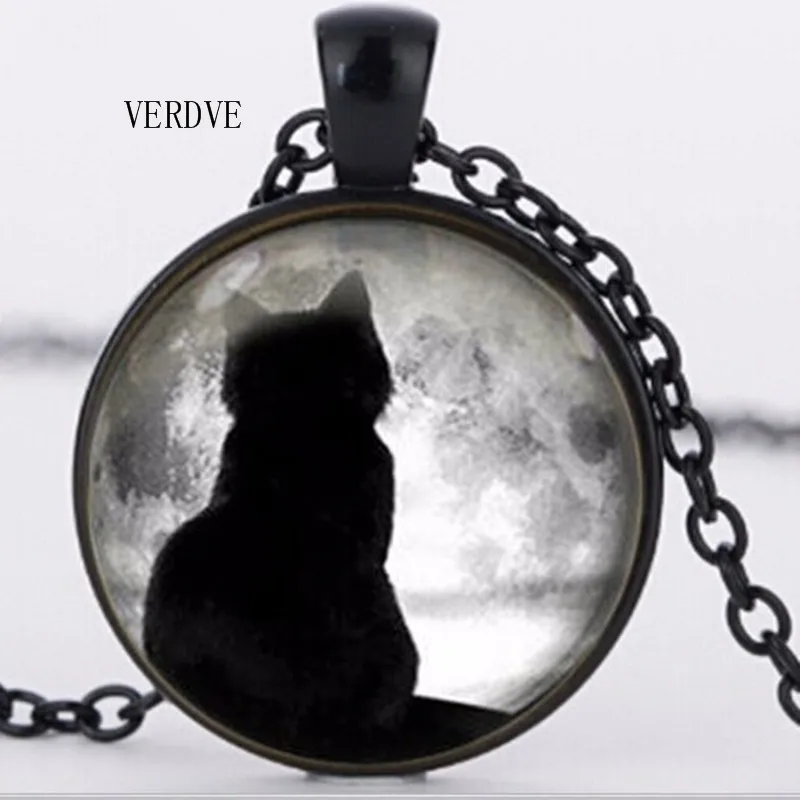 Ожерелье с подвеской в виде кошки из хрустального стекла 3 цвета|necklace charm|cat pendant