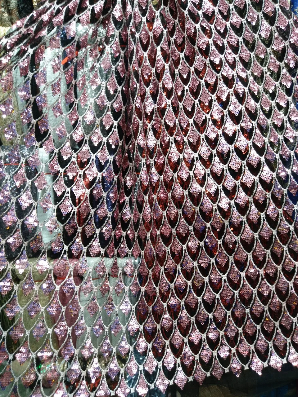 Африканская французская кружевная ткань с блестками большое французское