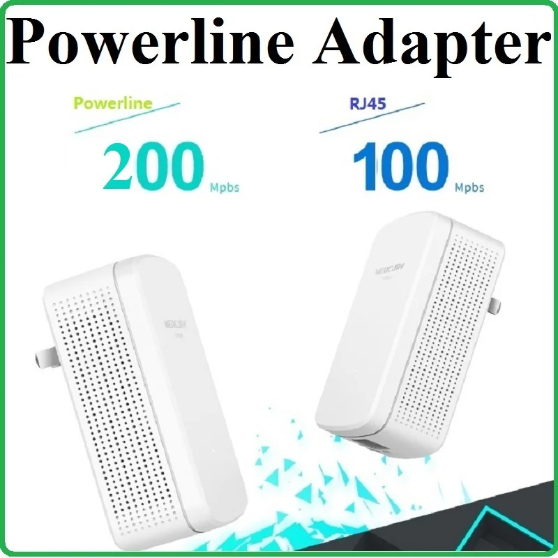 Mercury одна пара портов RJ45 100 Мбит/с сетевой адаптер Powerline 200 AV200 Ethernet PLC Адаптер Wi Fi